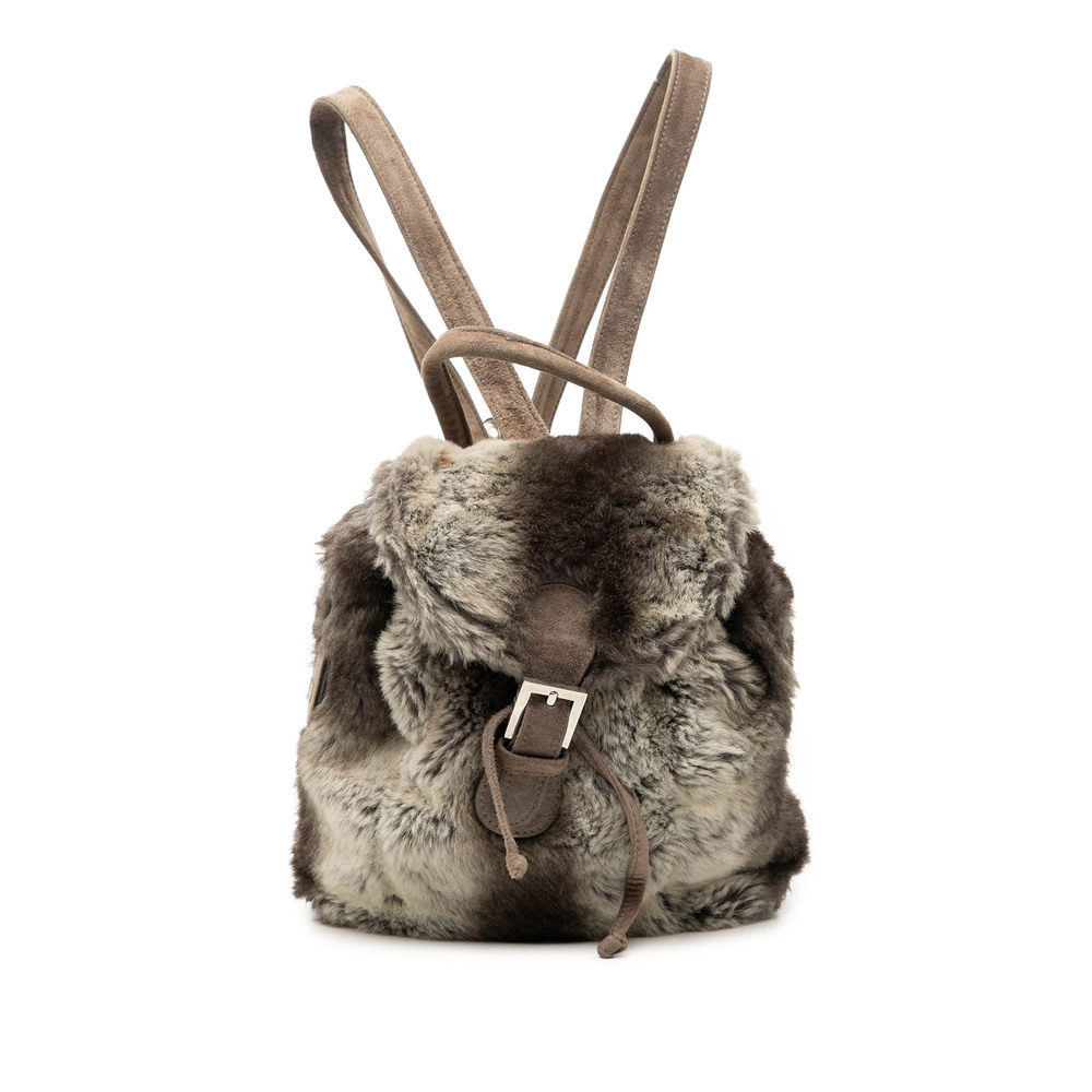 Pre-Loved Fendi Mink Fur Tie Dye Print Backpack